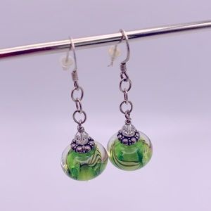 💝 Murano Glass Sterling Silver Earrings 925